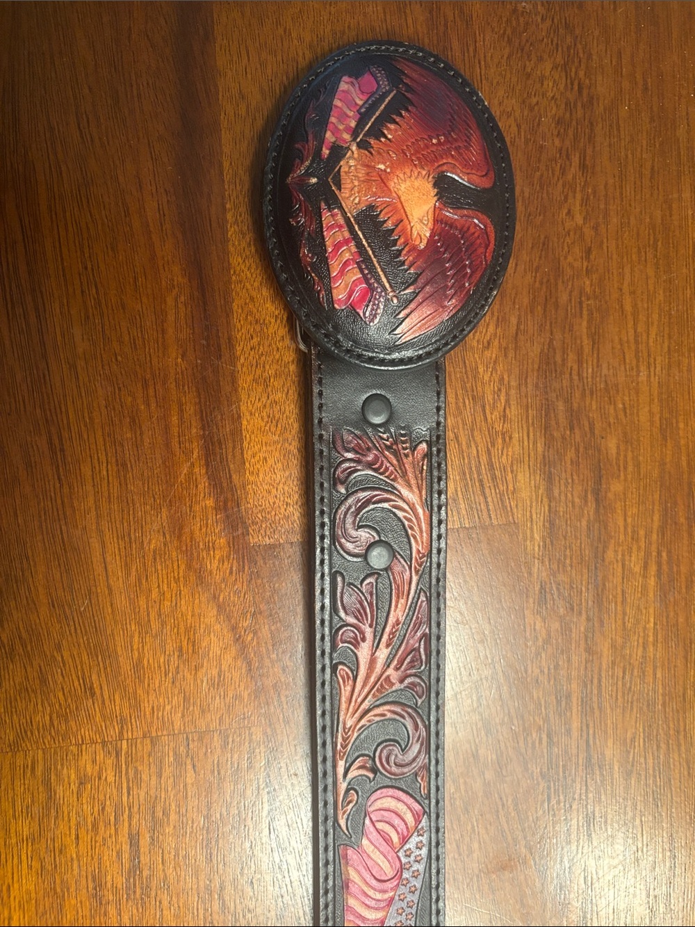 Tony Lama Men’s American Heritage Tooled Leather Western Belt. Size 40.